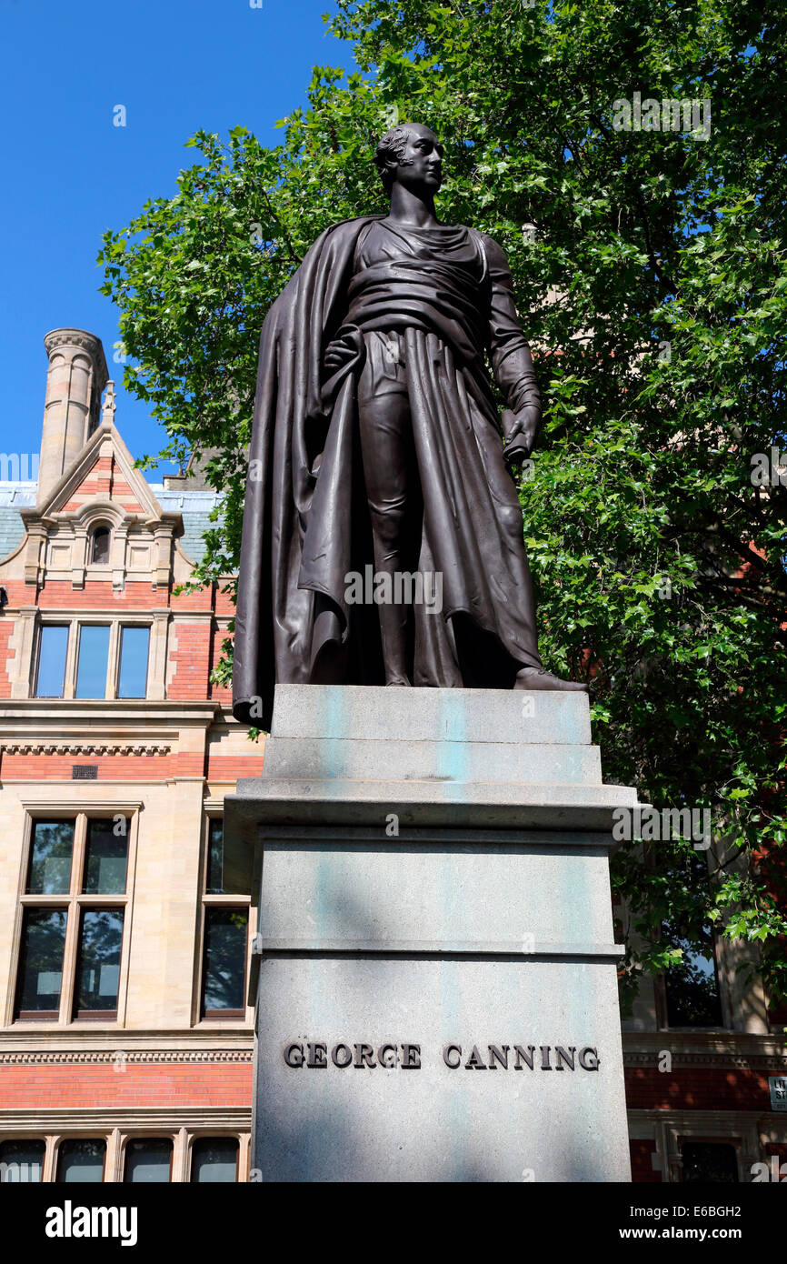 Grande Bretagne Londres Place du Parlement George Canning Banque D'Images