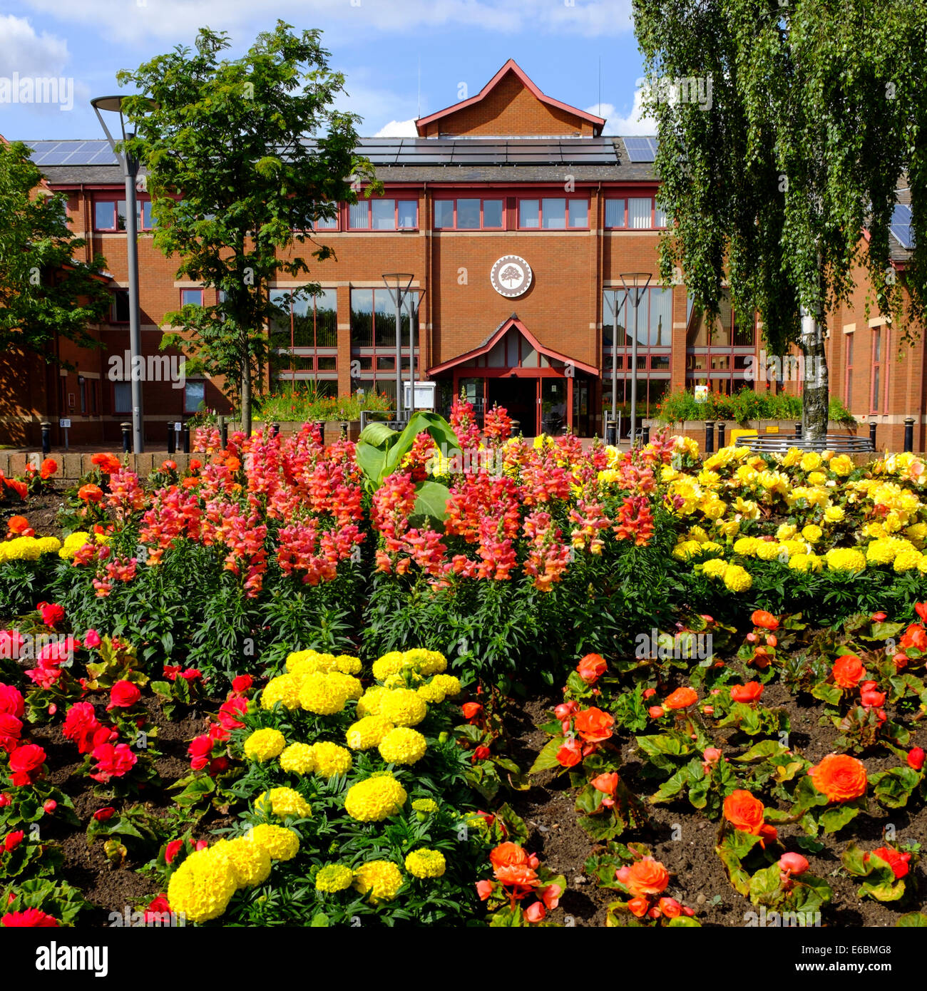 Ashfield District Council Office, Kirkby-In-Ashfield, Nottinghamshire, Angleterre. 21er juillet 2014. Banque D'Images