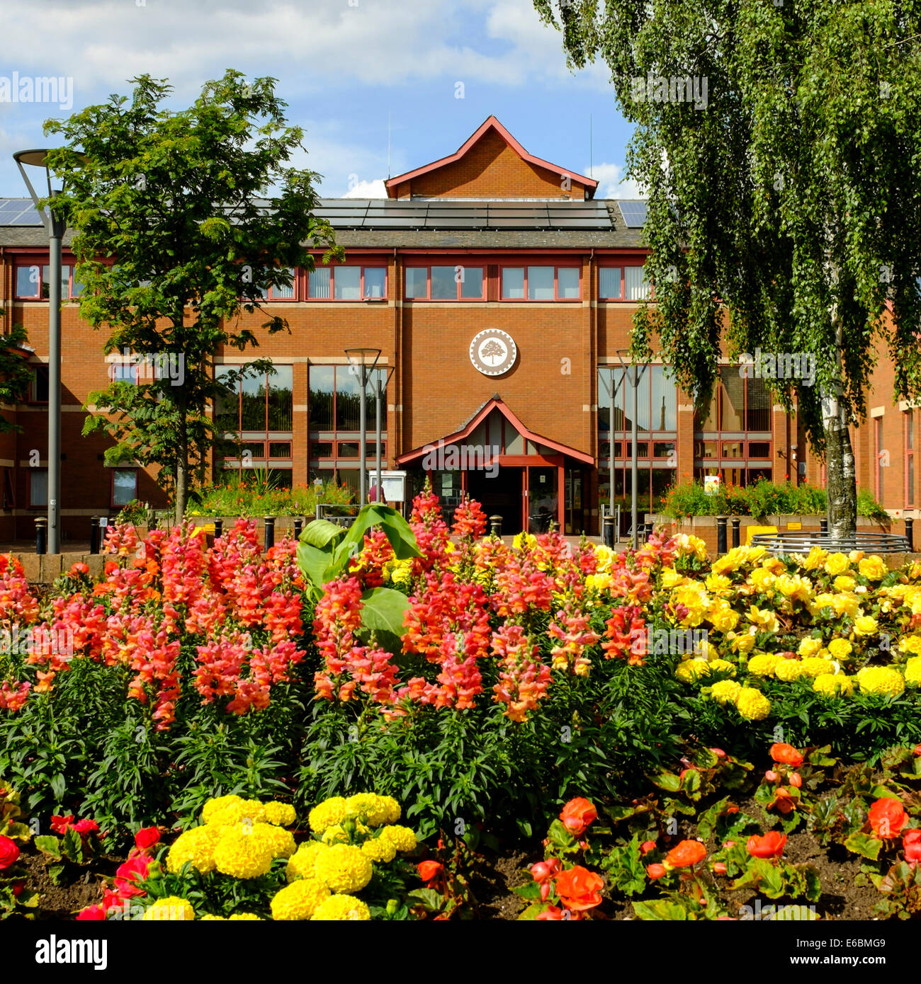 Ashfield District Council Office, Kirkby-In-Ashfield, Nottinghamshire, Angleterre. 21er juillet 2014. Banque D'Images
