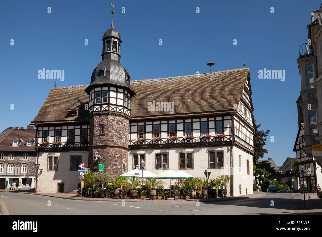 Hôtel de ville historique, Hoexter, Weser Uplands, Nordrhein-Westfalen, Germany, Europe Banque D'Images