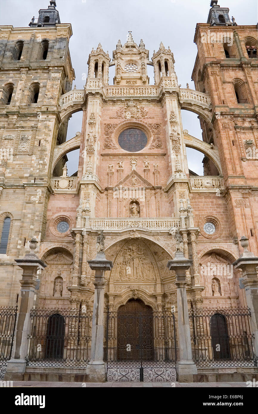 Astorga cathedral, Astorga, Leon, Espagne Banque D'Images