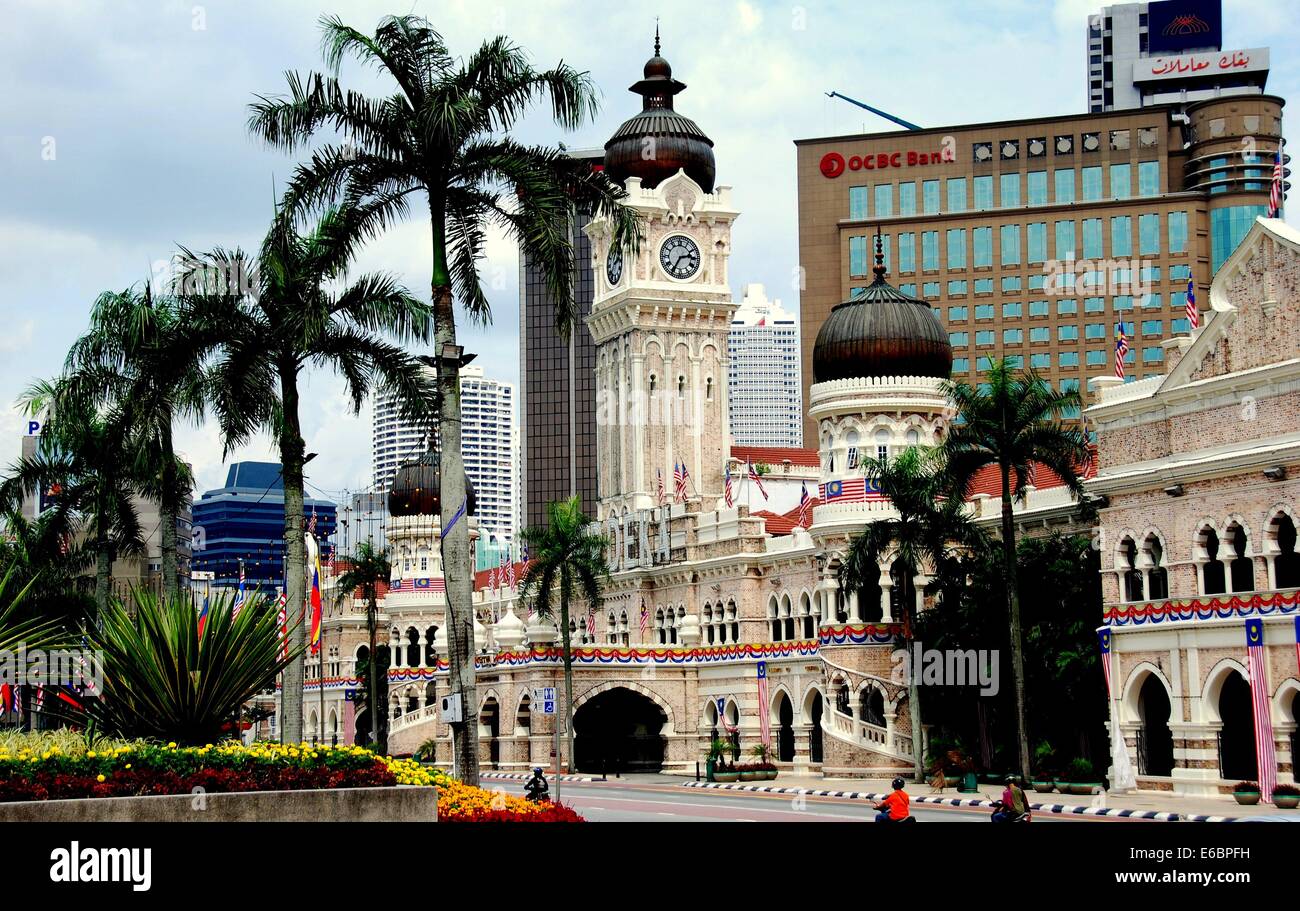 KUALA LUMPUR, MALAISIE : le célèbre 1897 Sultan Abdul Samad Building dans Merdeka Square avec son exceptionnel tour de l'horloge * Banque D'Images
