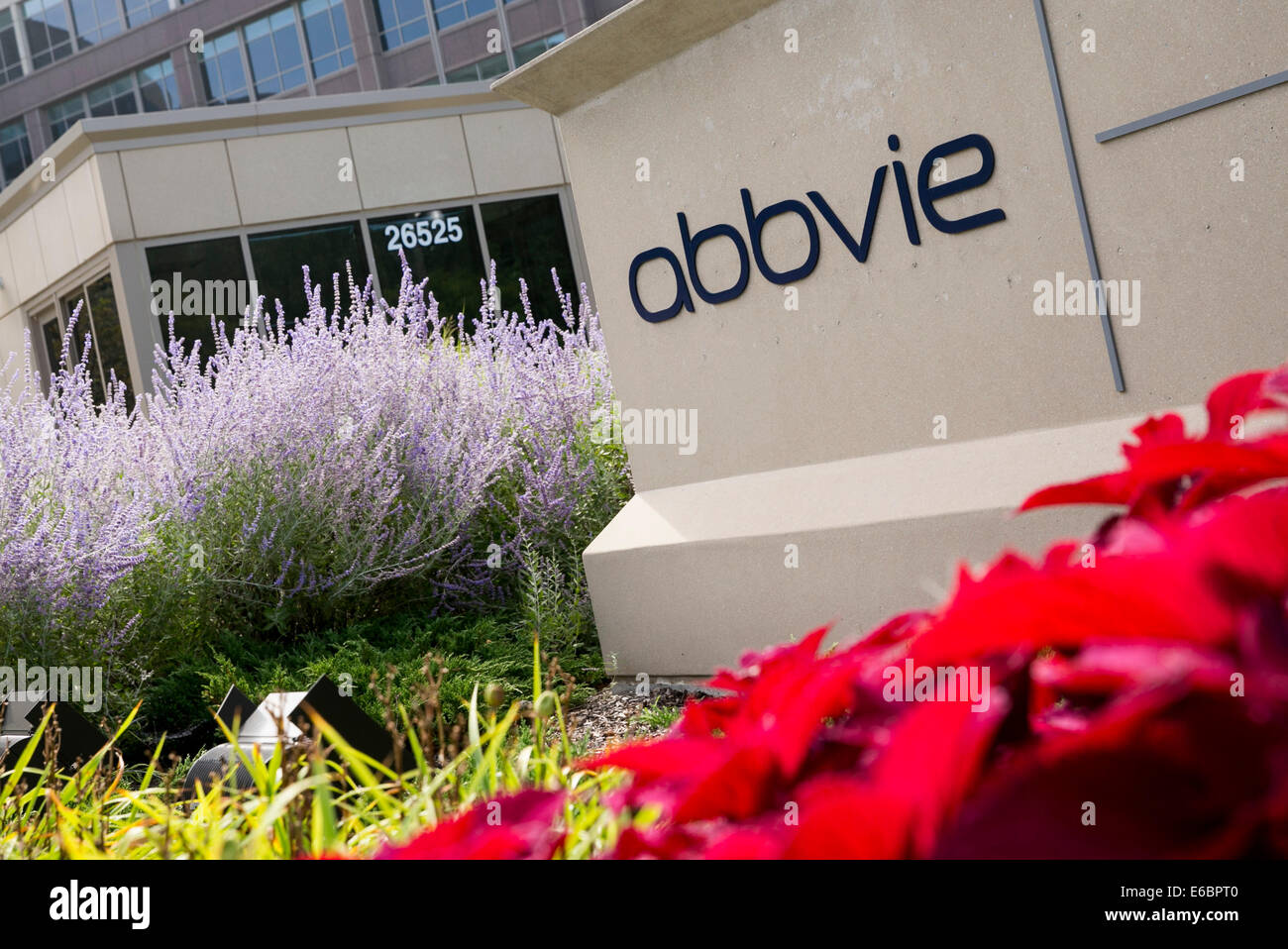 Un immeuble de bureaux occupés par l'entreprise pharmaceutique Abbvie à Lake Forest, Illinois. Banque D'Images