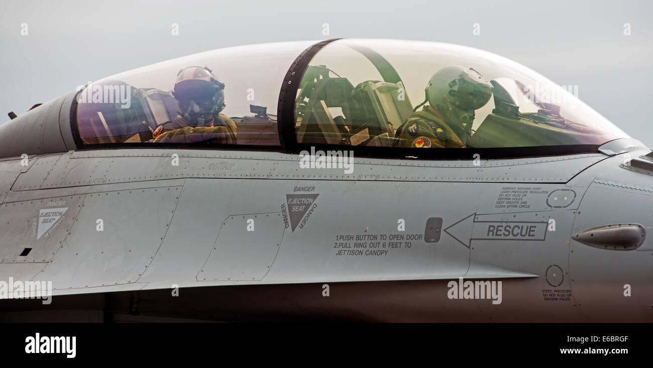 Royal International Air Tattoo 2014 F-16B Fighting Falcon de Eskradille 730 Royal Danish Air Force Banque D'Images