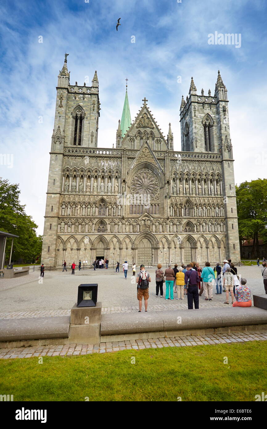 La Cathédrale de Nidaros, à Trondheim, Norvège Banque D'Images