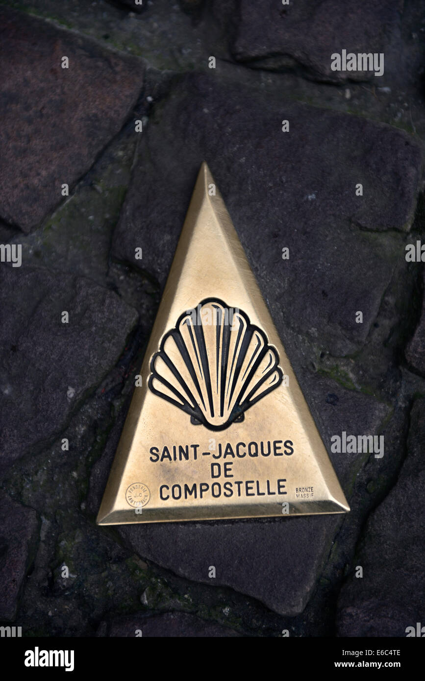 France, Isère (64), Pays Basque, Navarre, Saint-Jean-Pied-de-port, chemin de St Jacques de Compostelle Banque D'Images