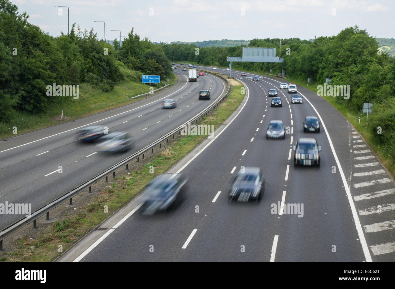 Autoroute M25 à Londres Angleterre Royaume-Uni UK Banque D'Images