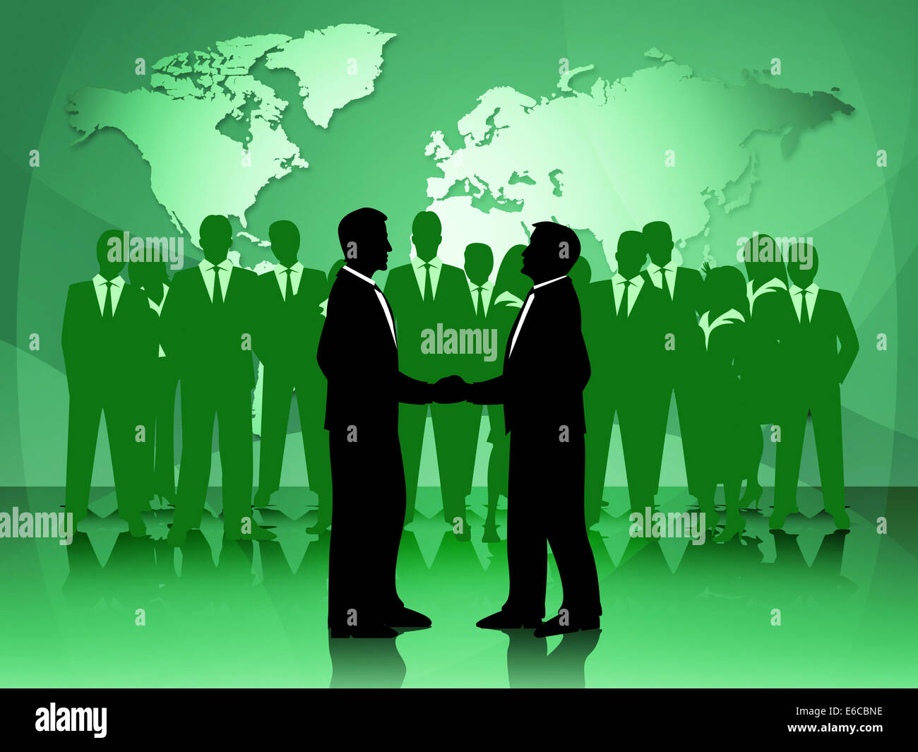 Les gens d'affaires montrant World Travel et de groupe Banque D'Images