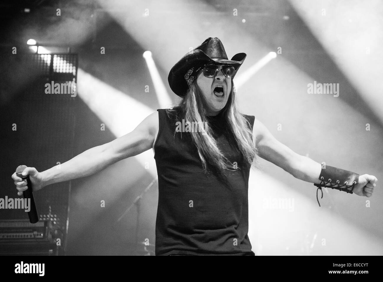 Johnny Solinger, chanteur de Skid Row au Festival le Carême, Maribor, Slovénie, le 23 juin 2014 Banque D'Images