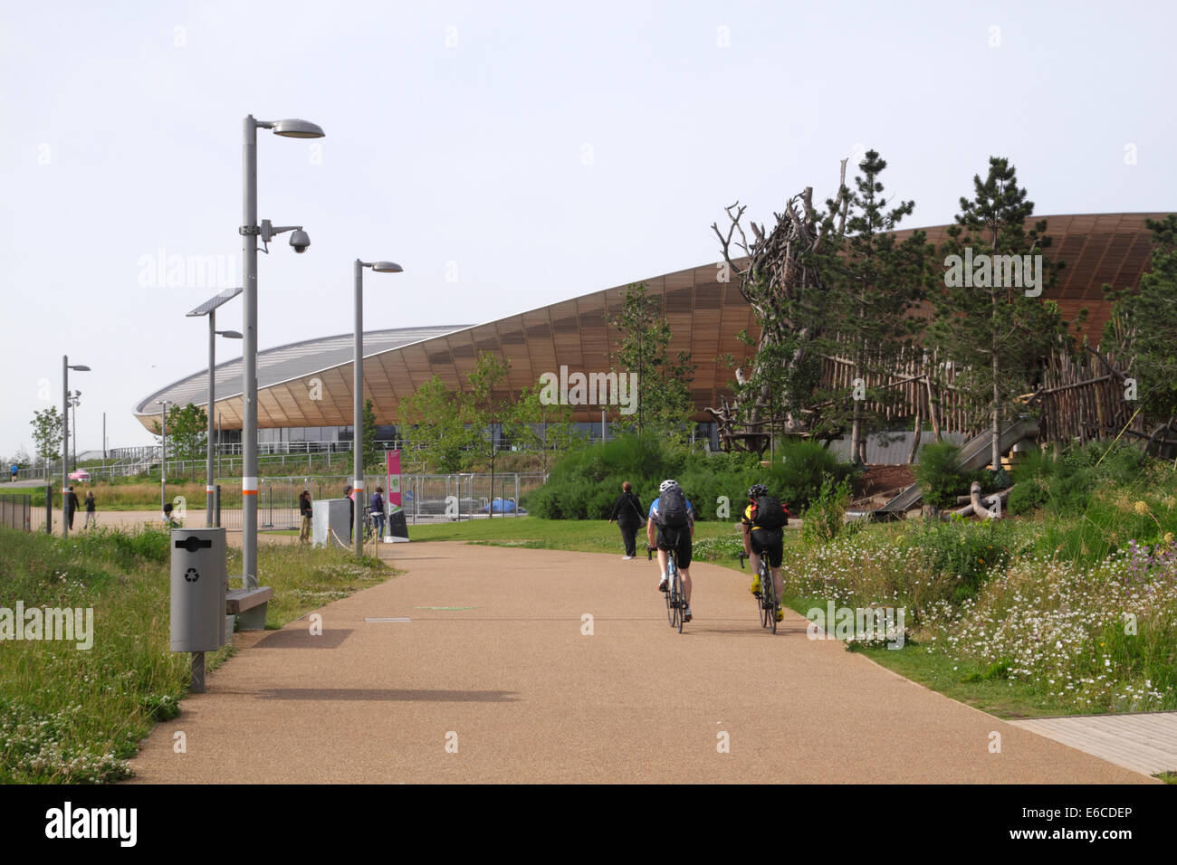 Au Vélodrome du parc Olympique Queen Elizabeth London Stratford Banque D'Images