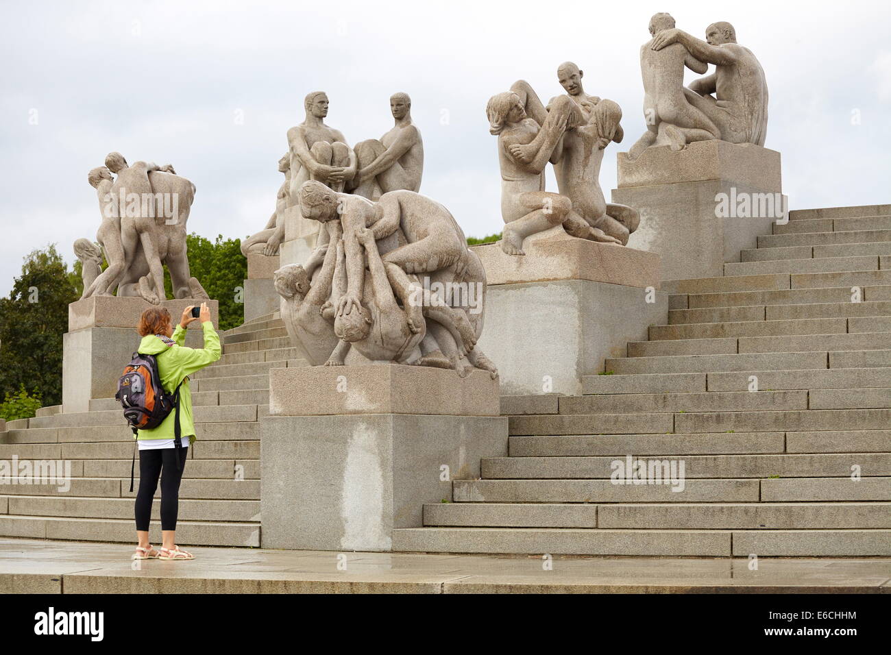 Vieille Carte Postale D'Oslo – Parc De Sculptures Vigeland, Norvège, Classeur Souvenir Vintage