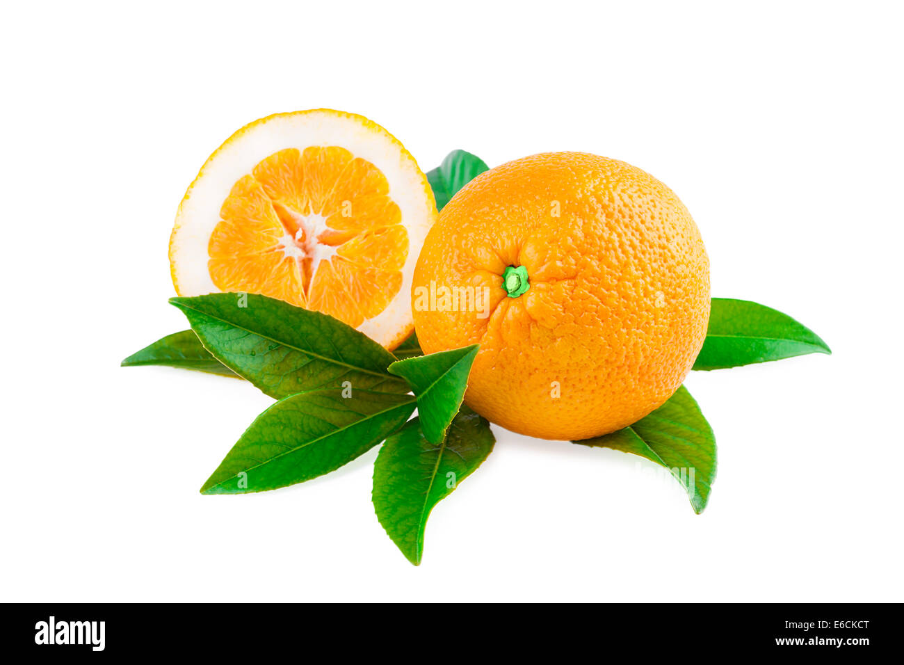 Fruits oranges isolated on white Banque D'Images