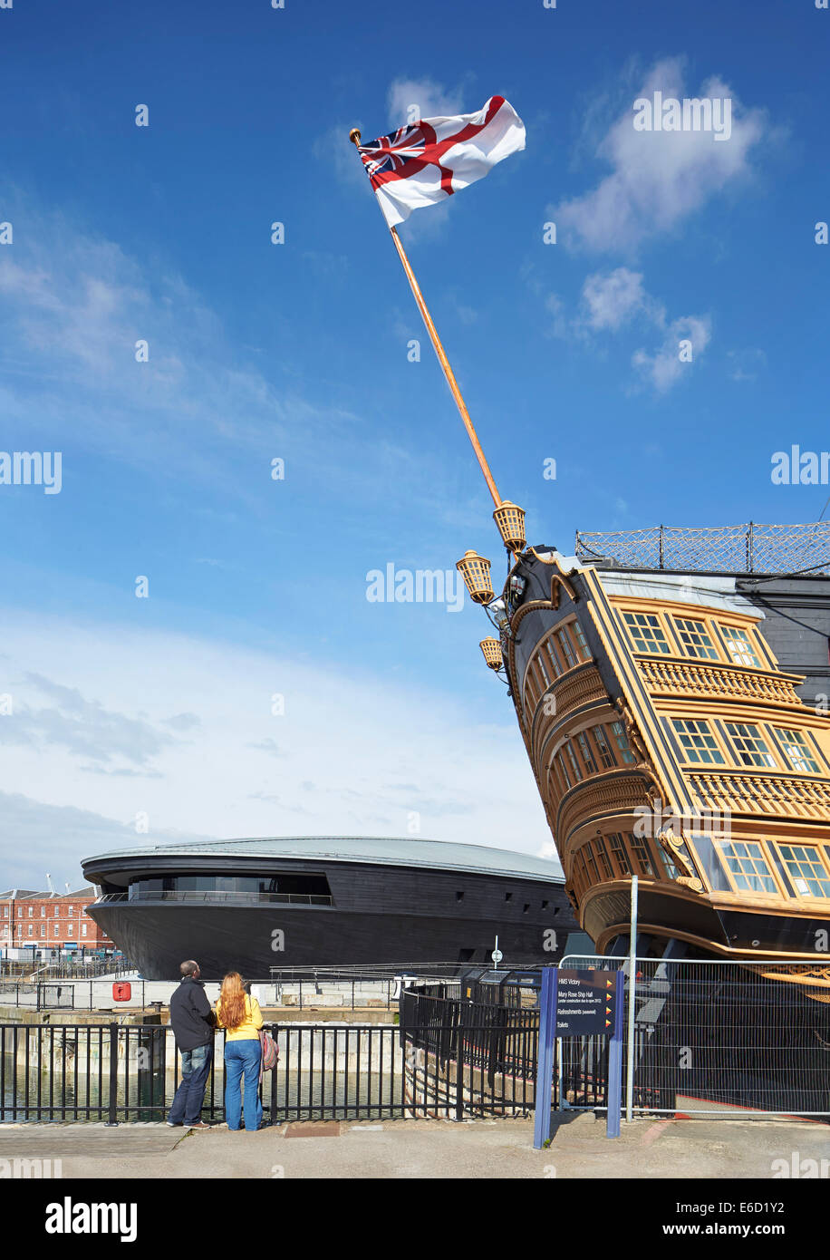 La Mary Rose Museum, Portsmouth, Royaume-Uni. Architecte : Wilkinson Eyre Architects, 2013. Banque D'Images