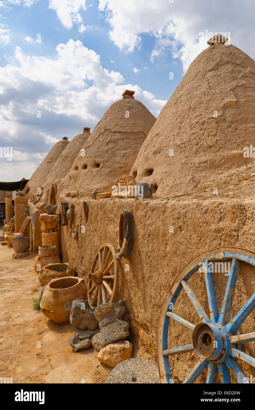 En forme de ruche en pisé, maisons trulli Harran, Şanlıurfa Province, Province de l'Anatolie du sud-est, d'Urfa, Région de l'Anatolie Banque D'Images