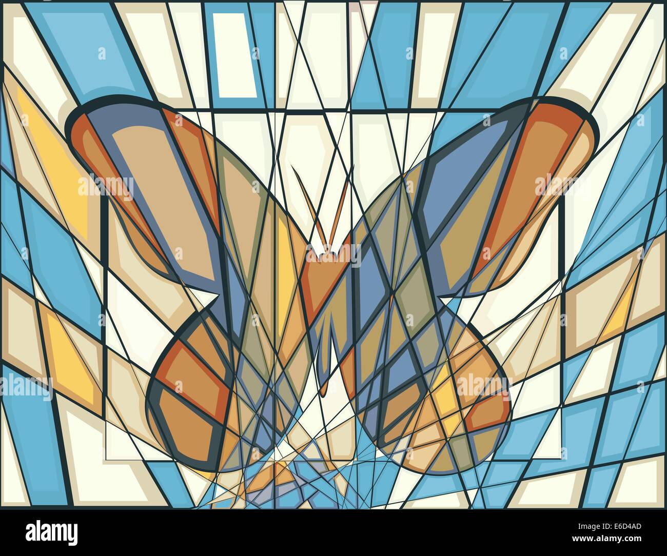 Illustration vectorielle modifiable d'une mosaïque colorée butterfly Illustration de Vecteur