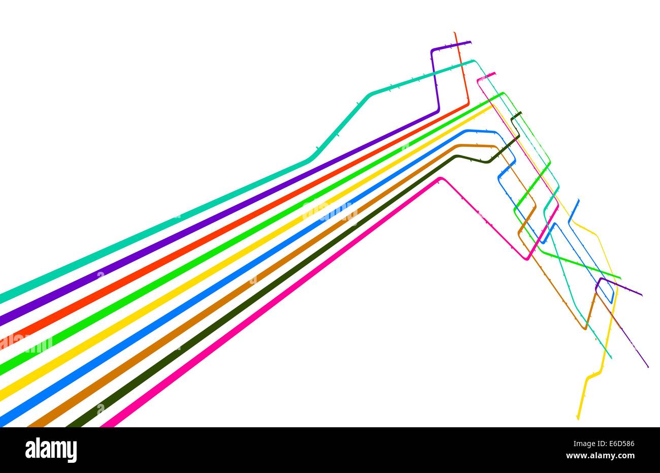 Vecteur modifiable conception d'un système de métro générique with copy space Illustration de Vecteur
