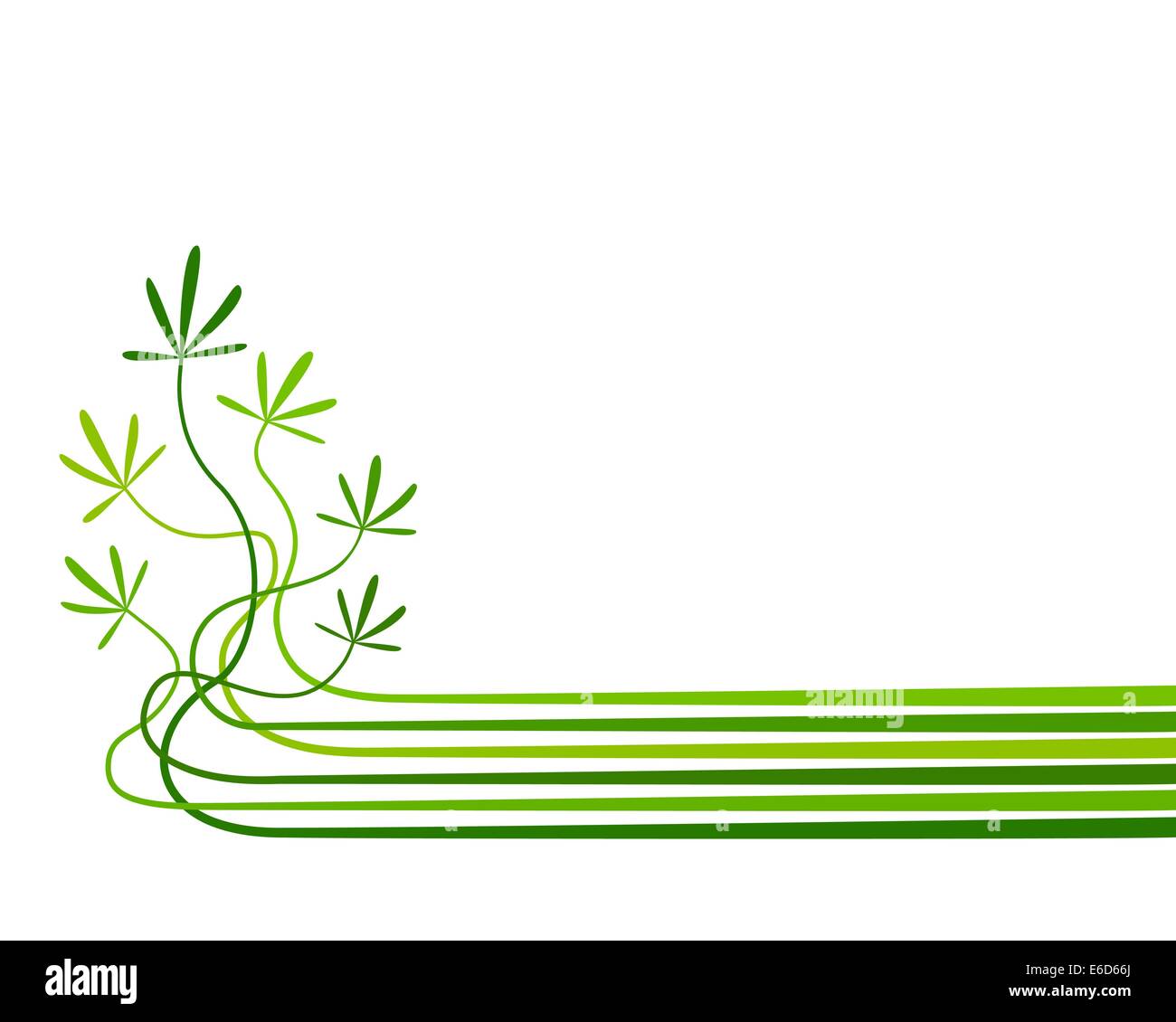 Abstract vector background modifiable de plantes with copy space Illustration de Vecteur