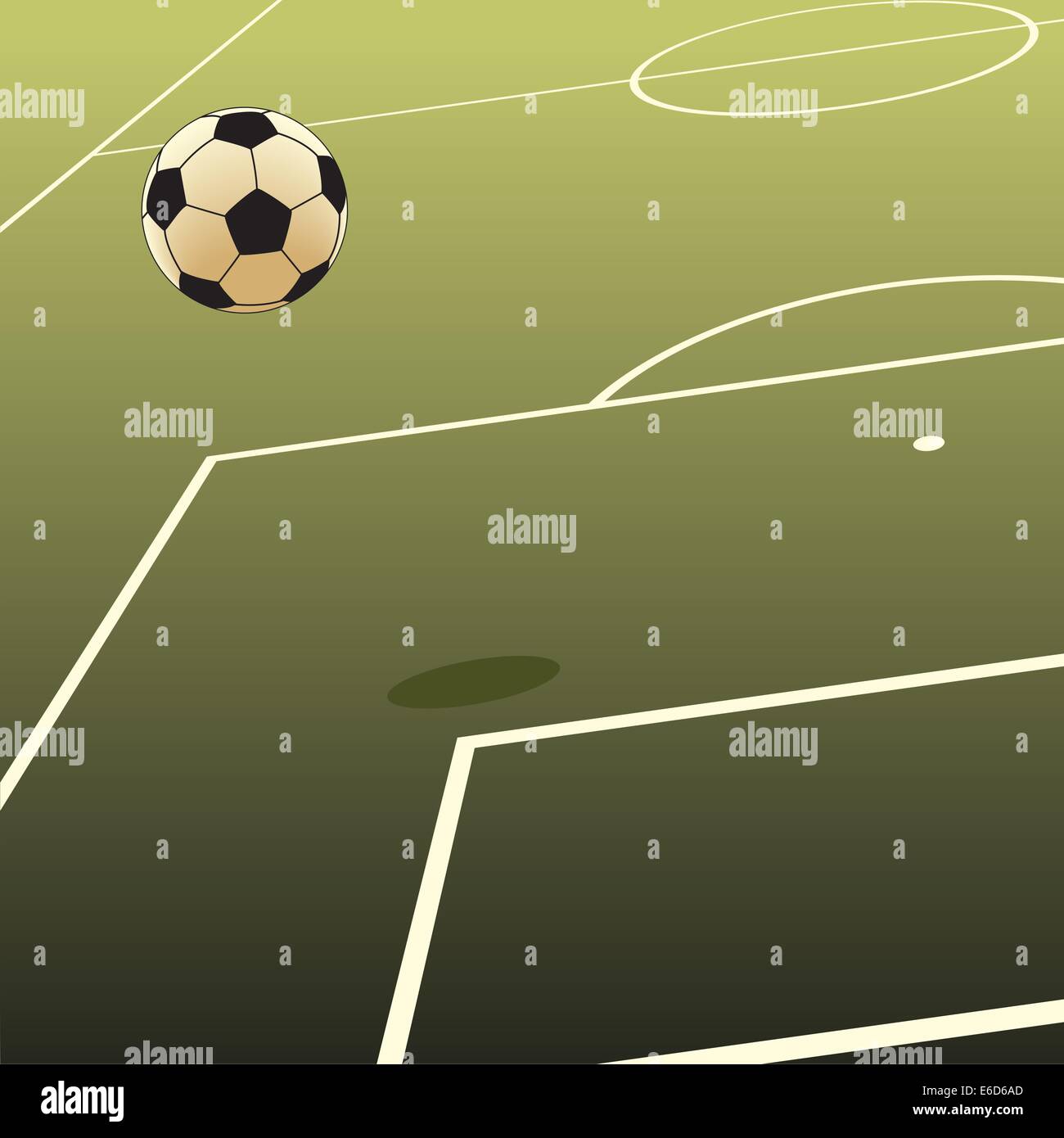 Illustration vectorielle modifiable d'un terrain de football et Illustration de Vecteur
