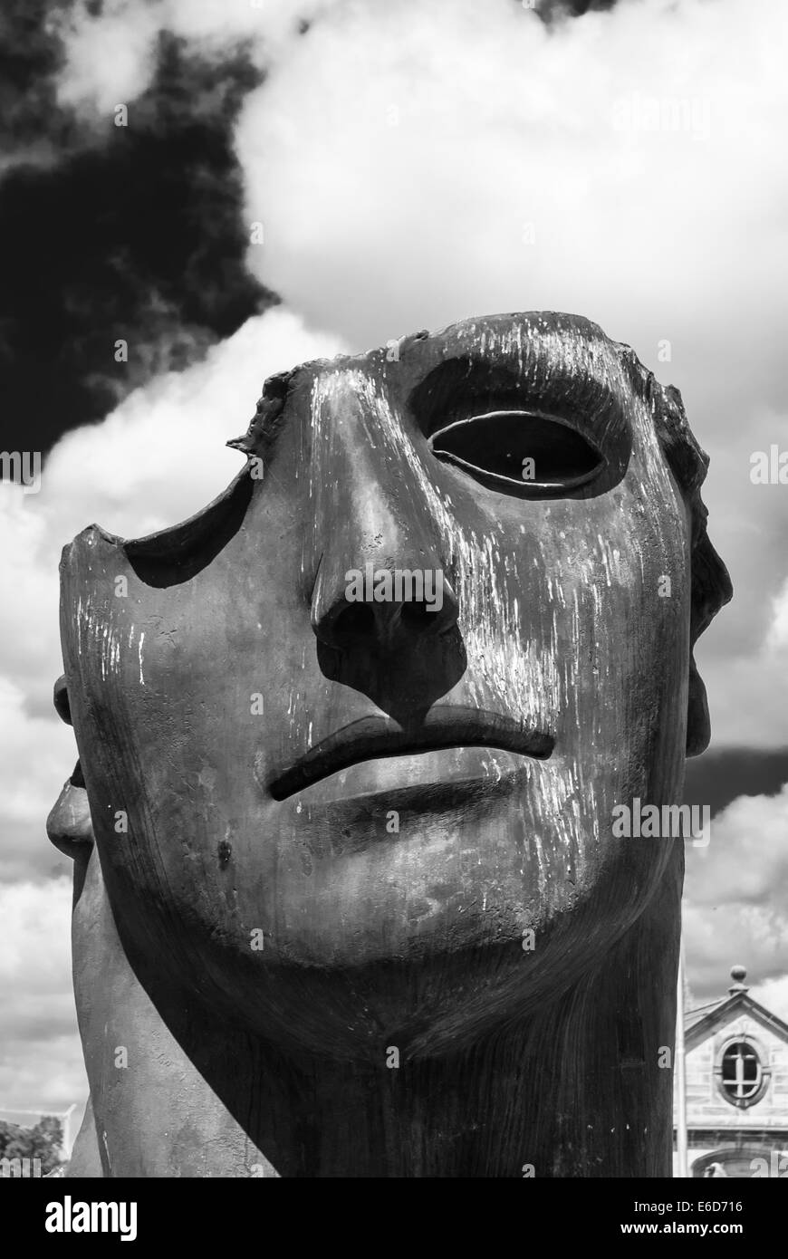 Igor Mitoraj Sculpture sur l'Untere Brucke à Bamberg Banque D'Images