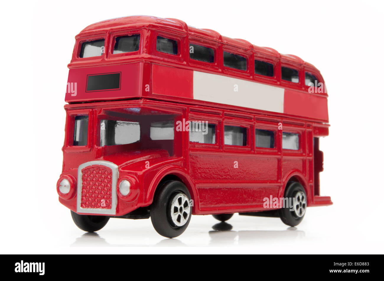 Volkswagen bus à impériale de Londres sur un fond blanc Banque D'Images