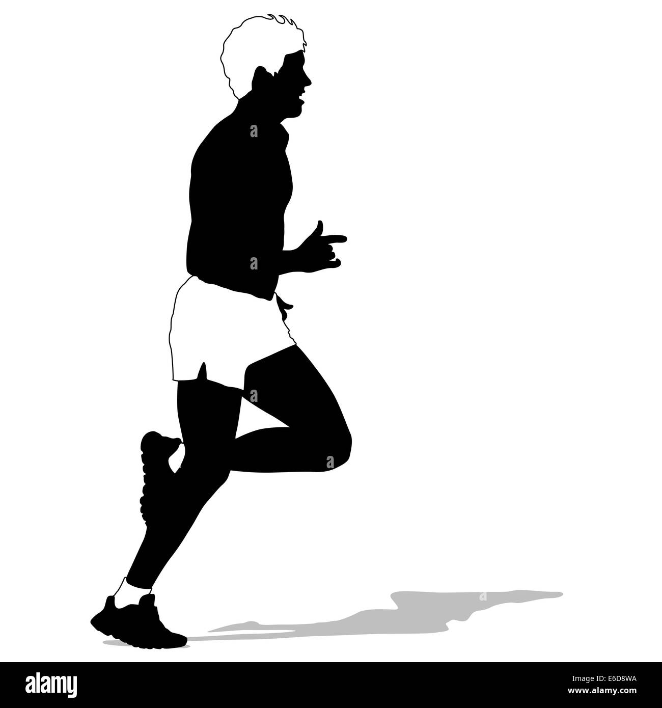 L'exécution de silhouettes. Vector illustration. Banque D'Images