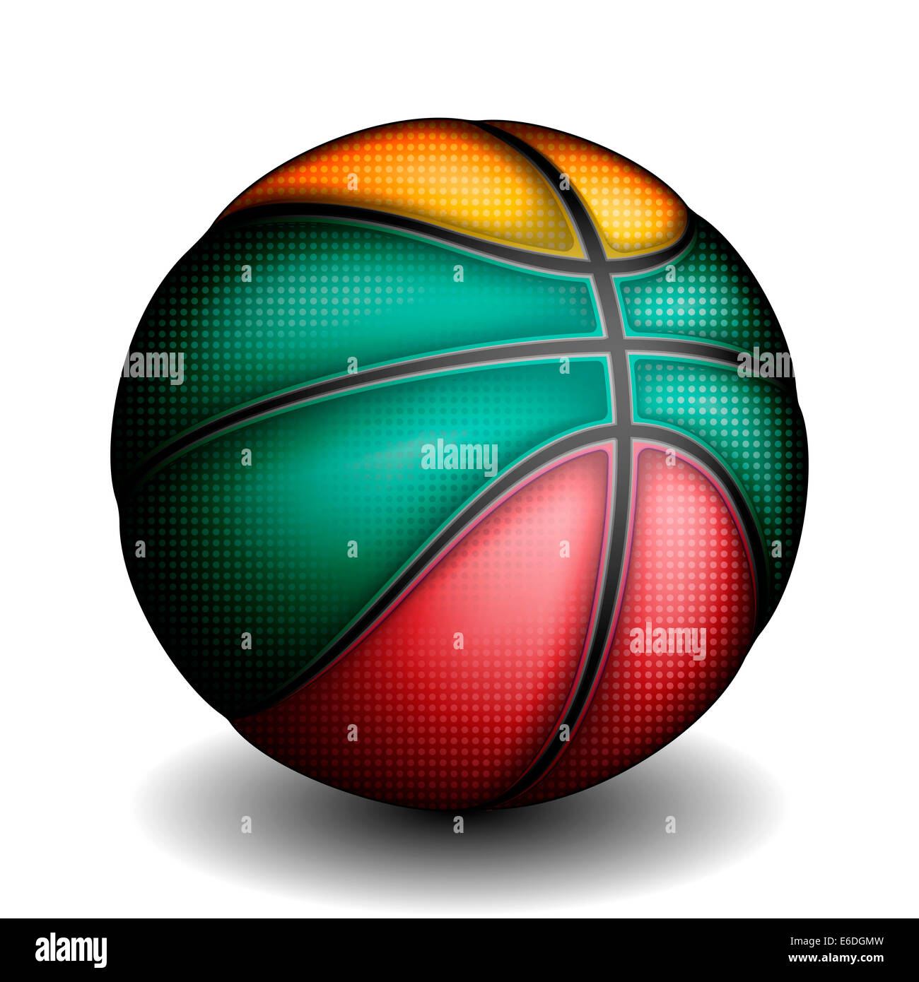 Les Lituaniens basket, vector Banque D'Images