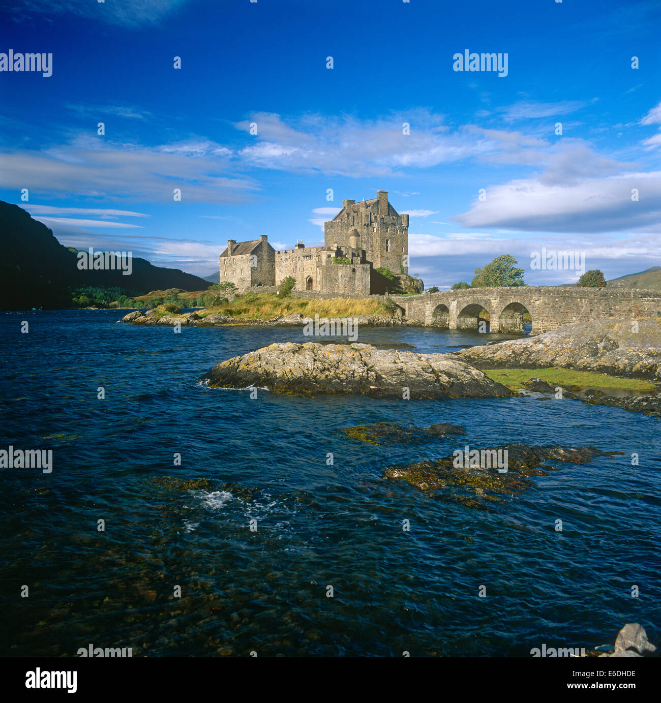 Le château d'Eilean Donan en Ecosse UK Banque D'Images
