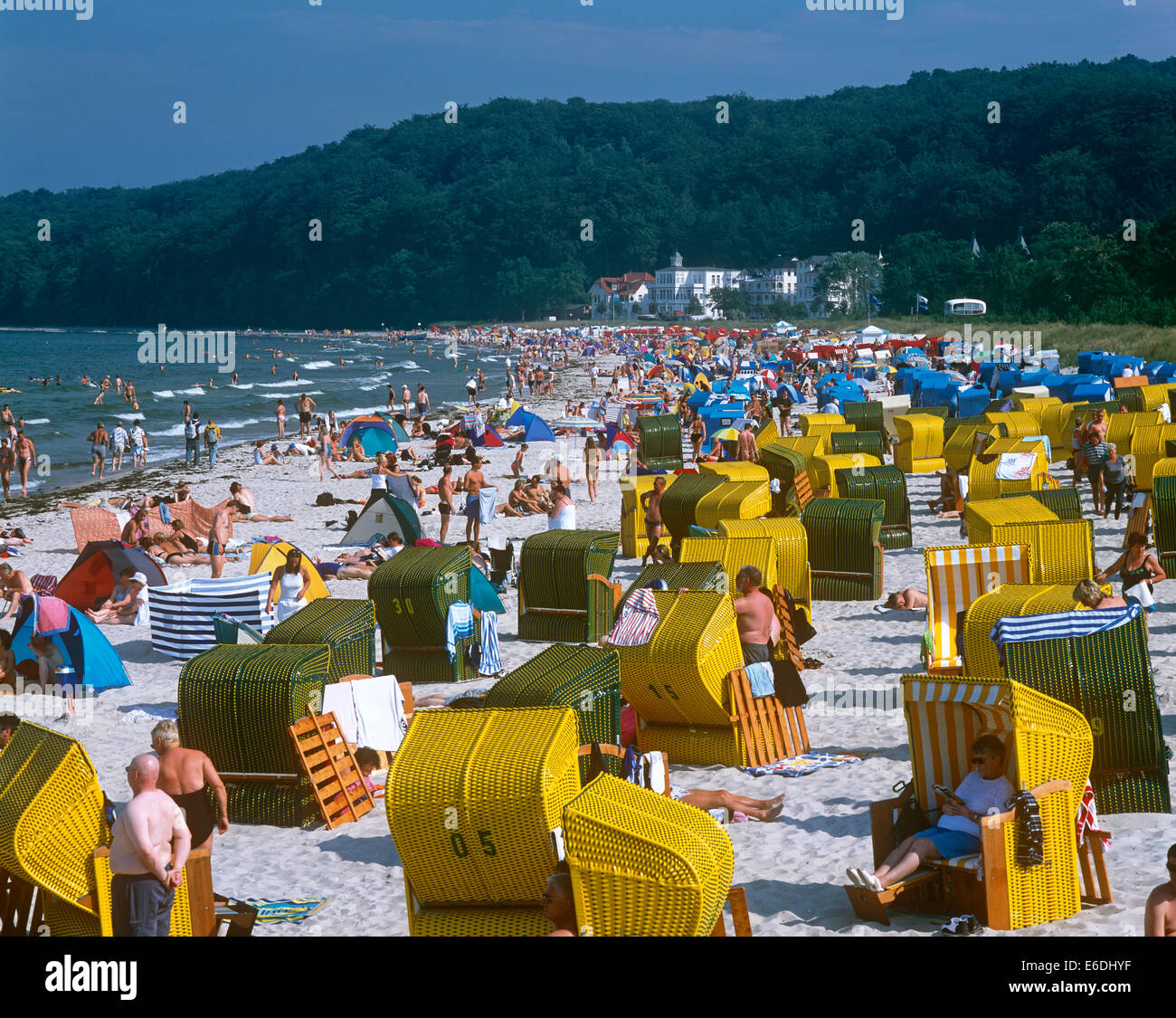 Un panier-plage en Allemagne Banque D'Images