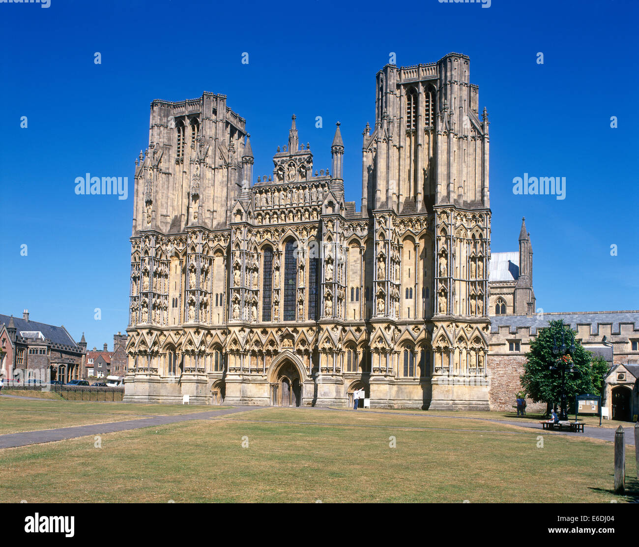 La cathédrale de Wells Somerset UK Banque D'Images