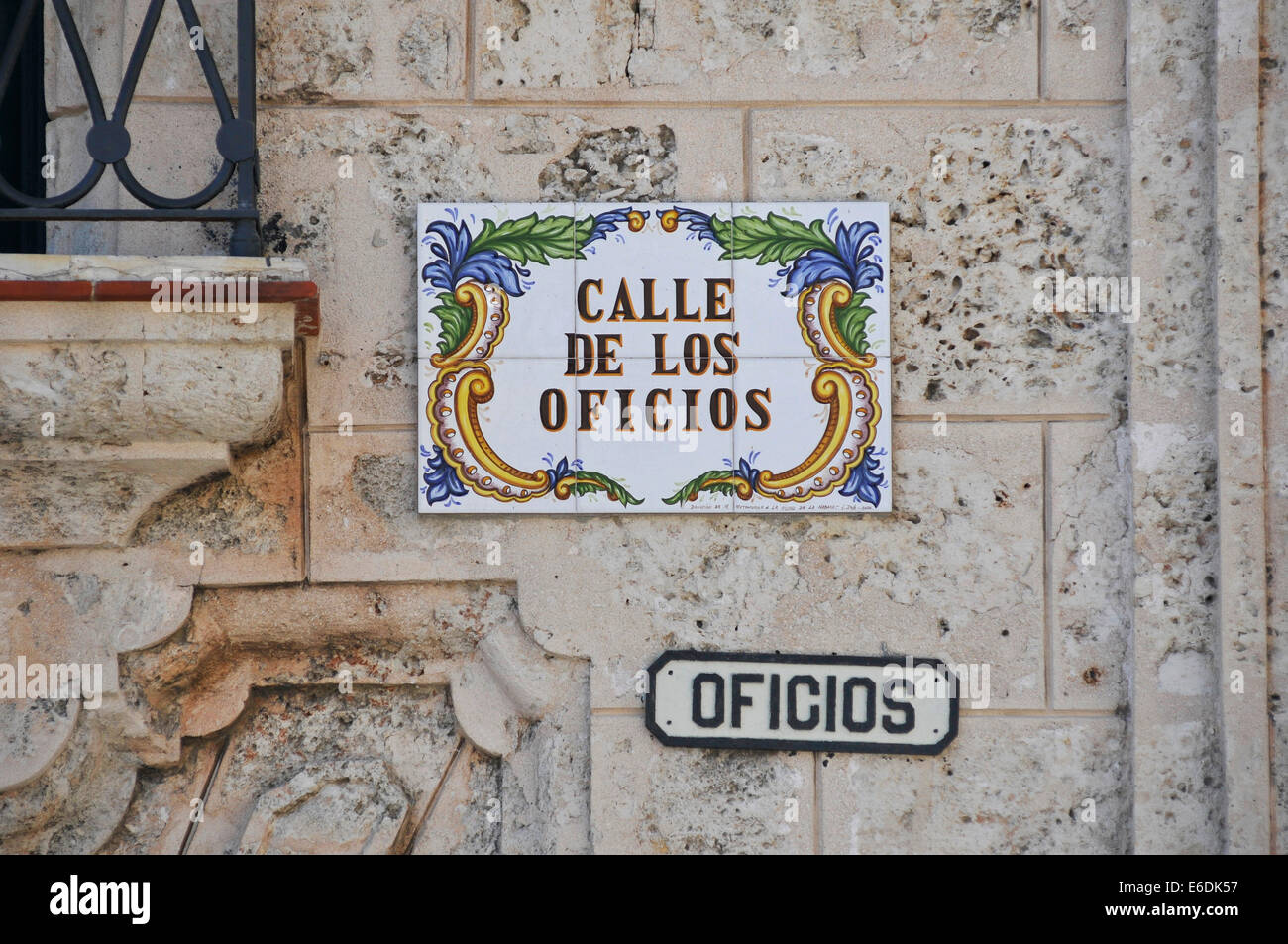 Calle de los Oficios Vieille Havane Cuba Banque D'Images