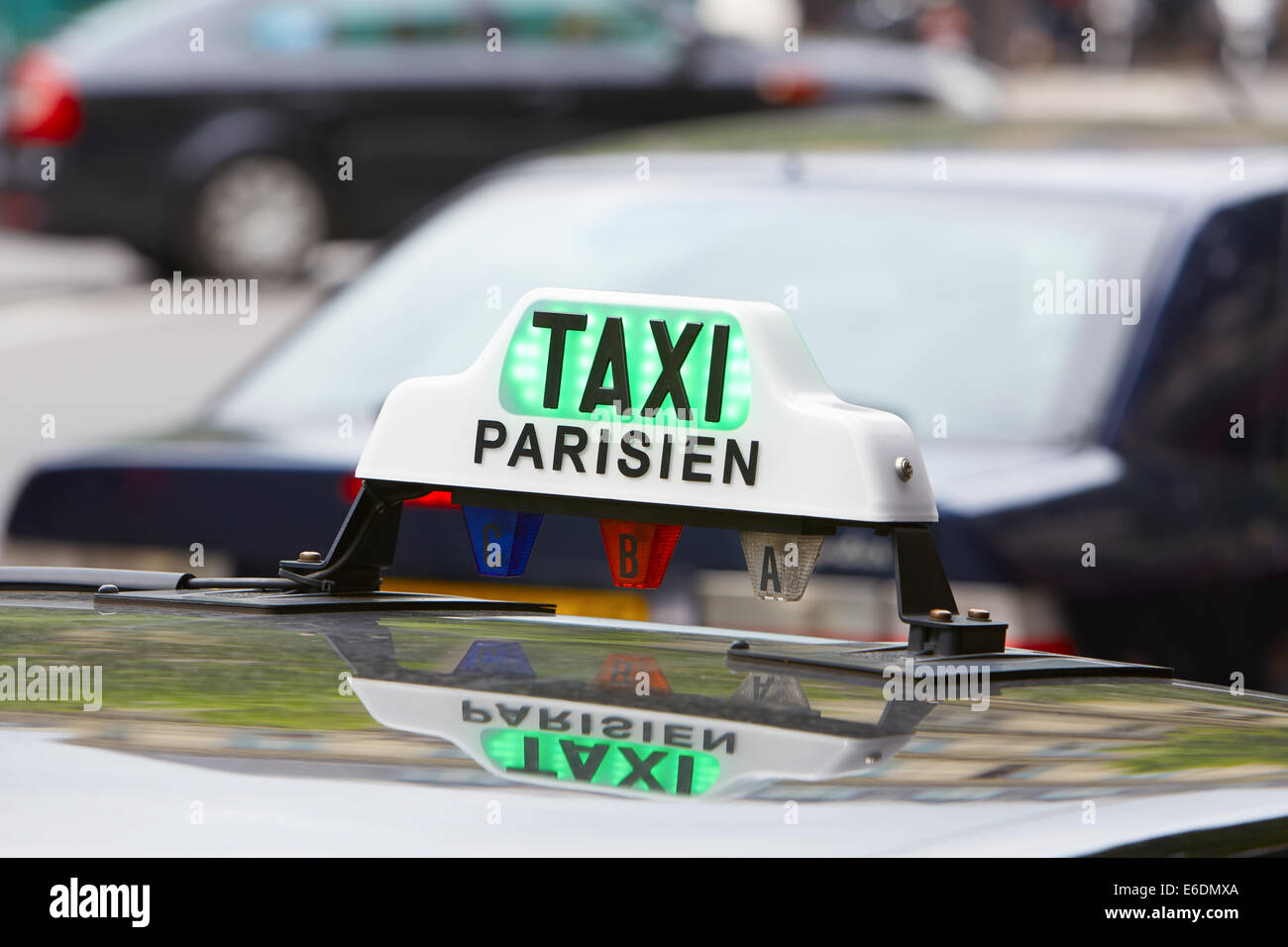 Taxi Paris à Paris Banque D'Images