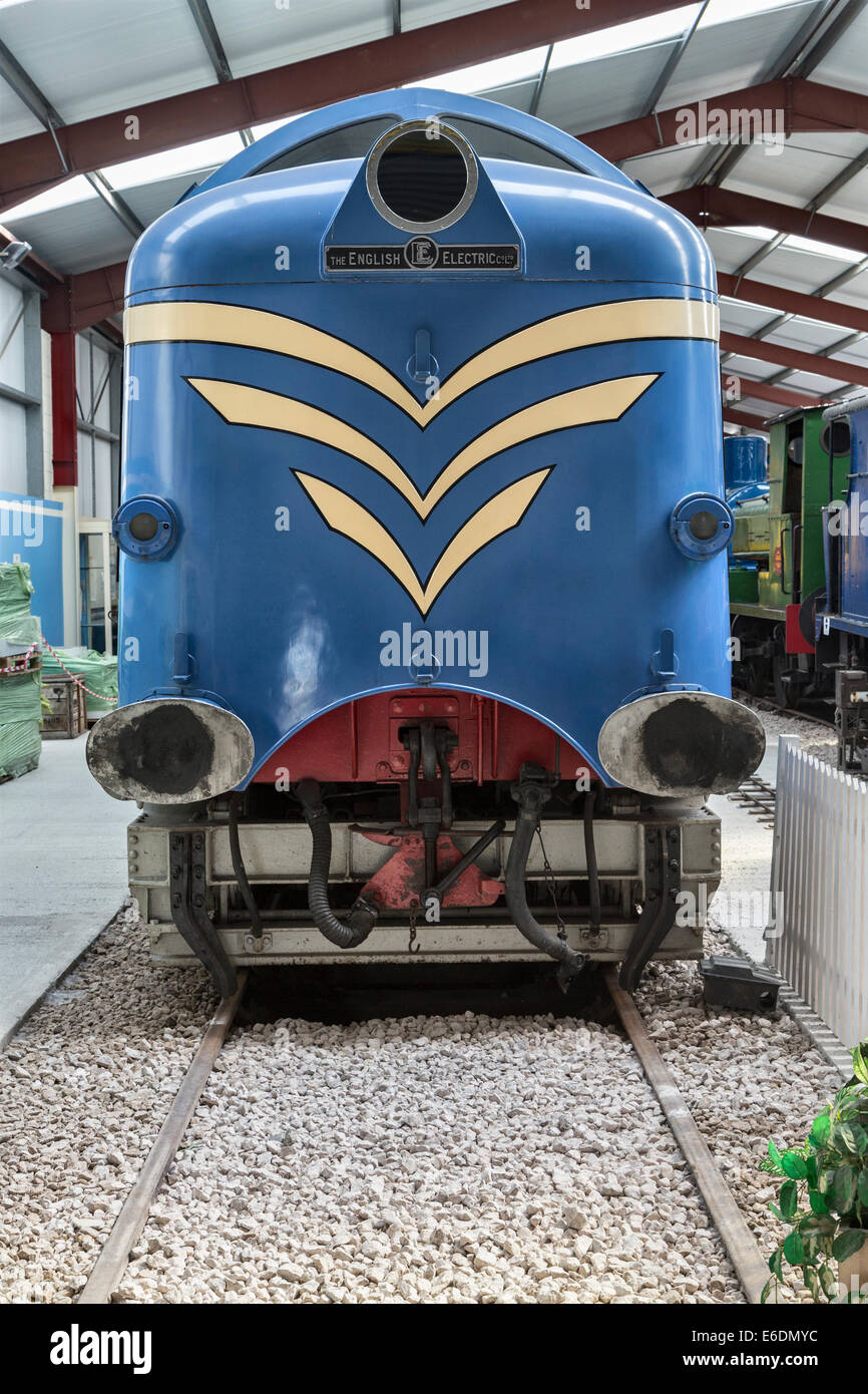 Locomotive diesel prototype Deltic, faite par English Electric, au Musée de la vapeur de Ribble, Preston, Lancashire, UK Banque D'Images