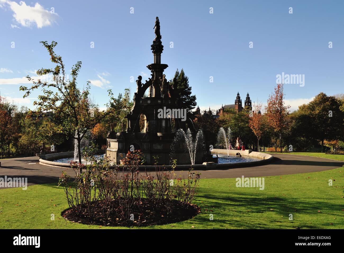 L'automne à Glasgow Kelvingrove Park Banque D'Images