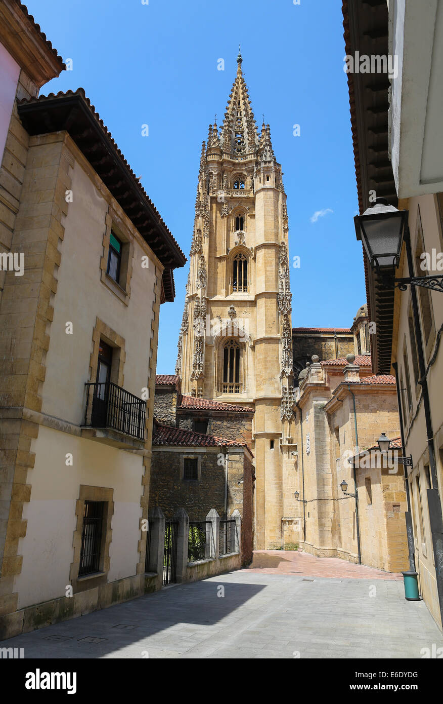 La cathédrale de San Salvador à Oviedo, capitale des Asturies, Espagne. Banque D'Images