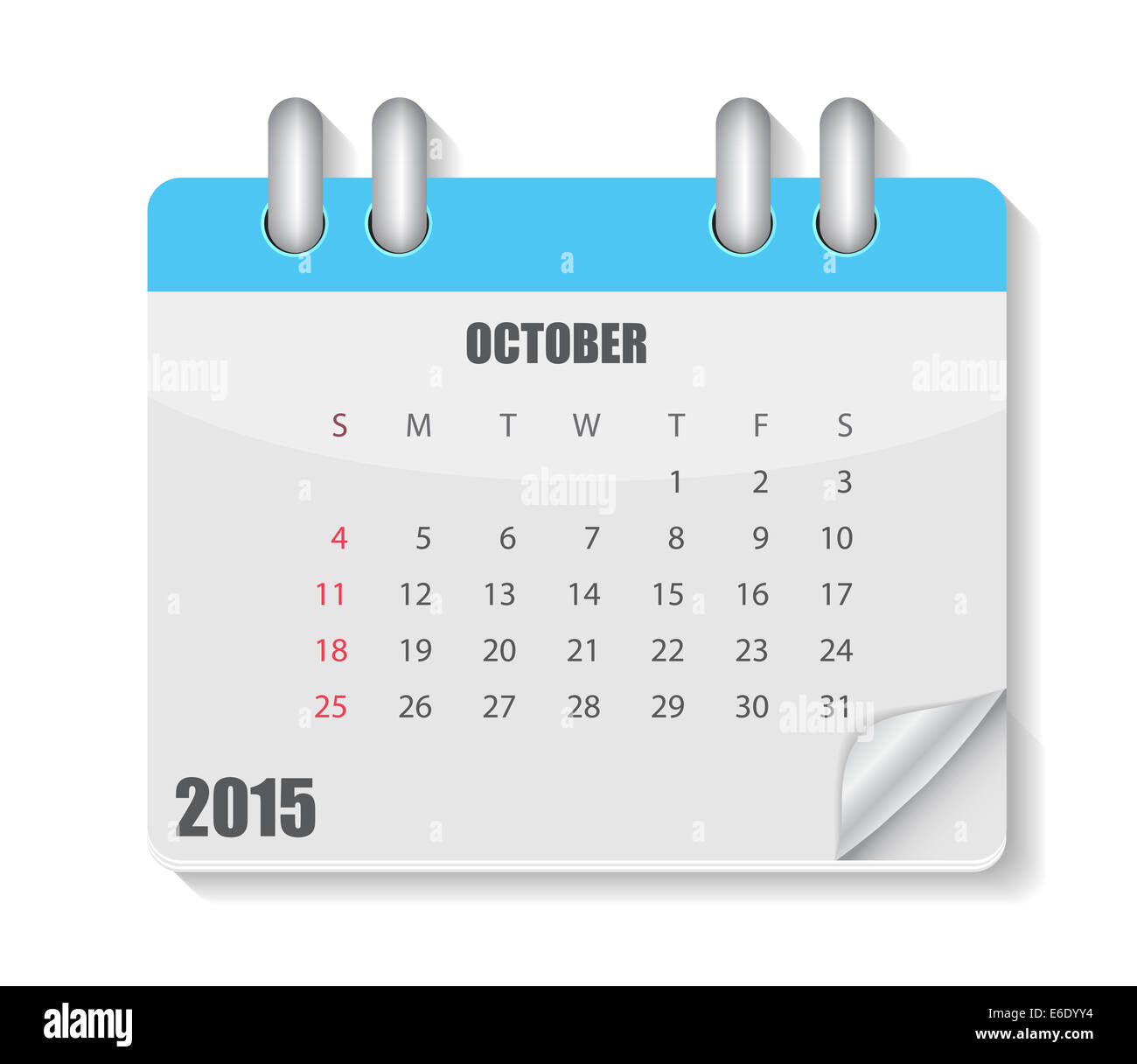 L'année 2015 du calendrier. Vector Illustration Banque D'Images