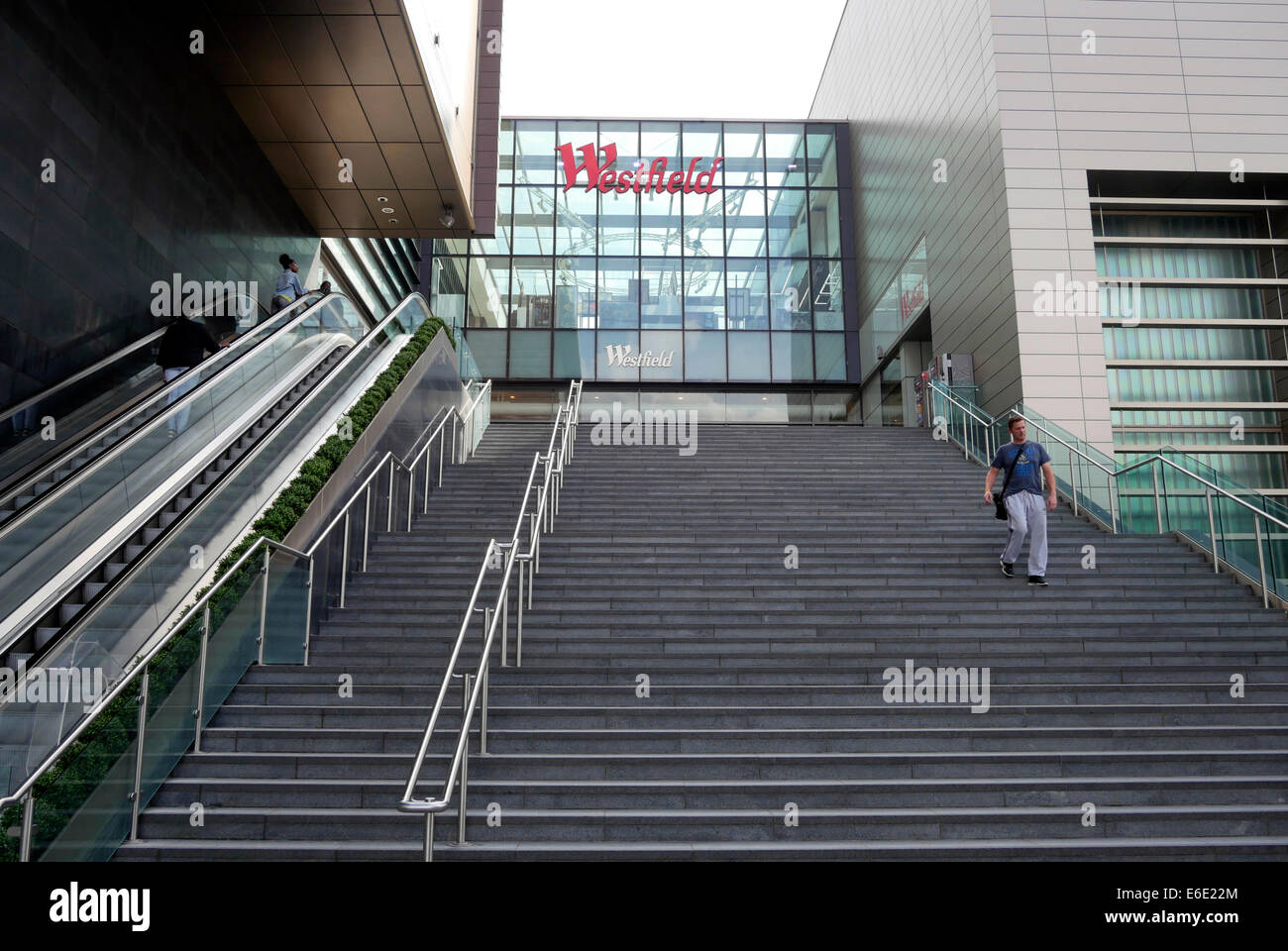 Entrée du centre commercial Westfield Stratford East London, UK Banque D'Images