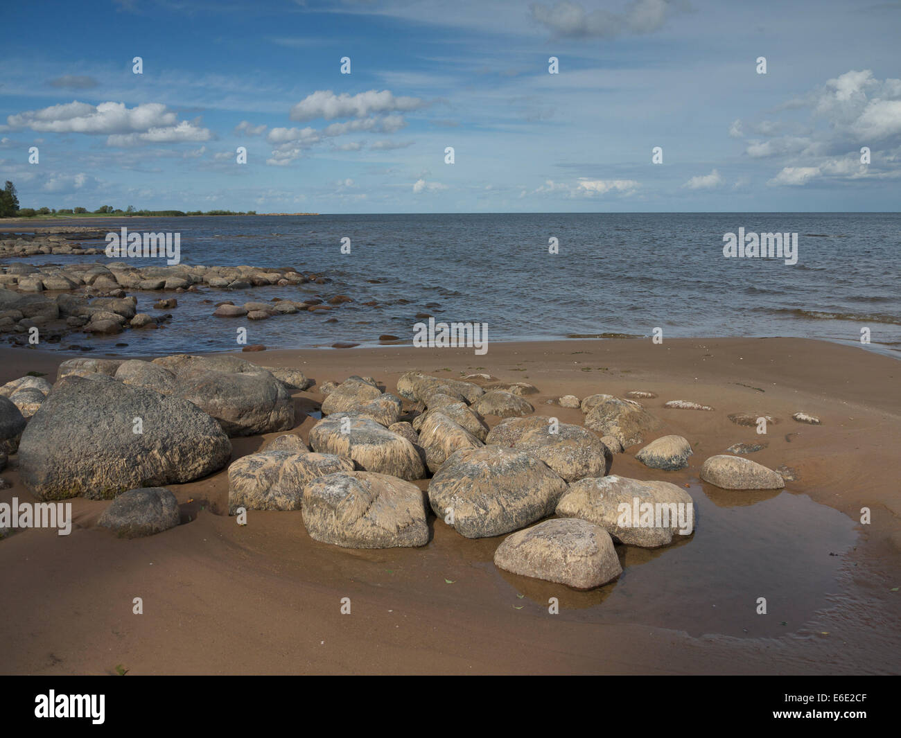 Le lac Peipsi Paysage près de Kallaste. L'Estonie Banque D'Images