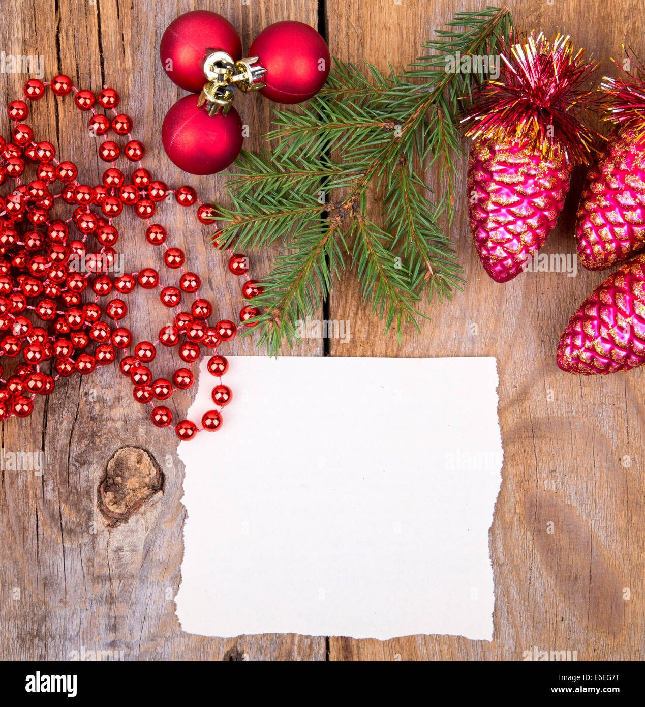 Carte de Vœux de Noël avec cône en verre Banque D'Images Carte de Vœux de Noël avec cône en verre Banque D'Images