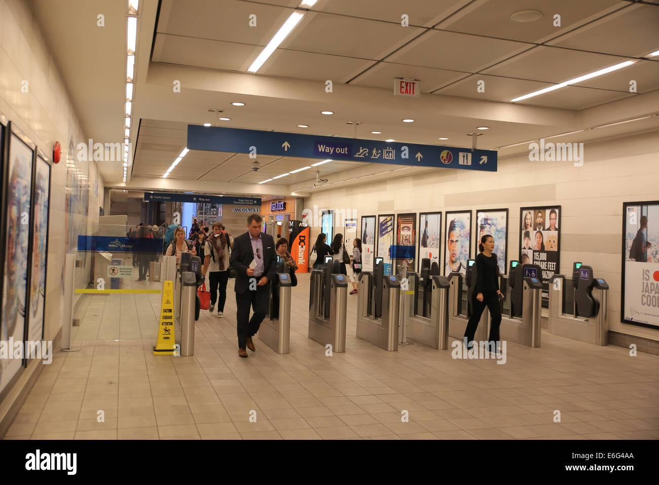 Entrée de la station de Skytrain de Vancouver Banque D'Images