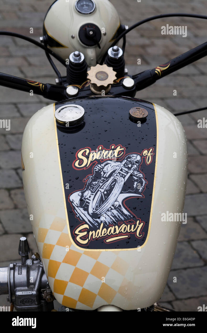 Moto sans rouler pour un spectacle en Angleterre "l'esprit d'Endeaveur» Banque D'Images