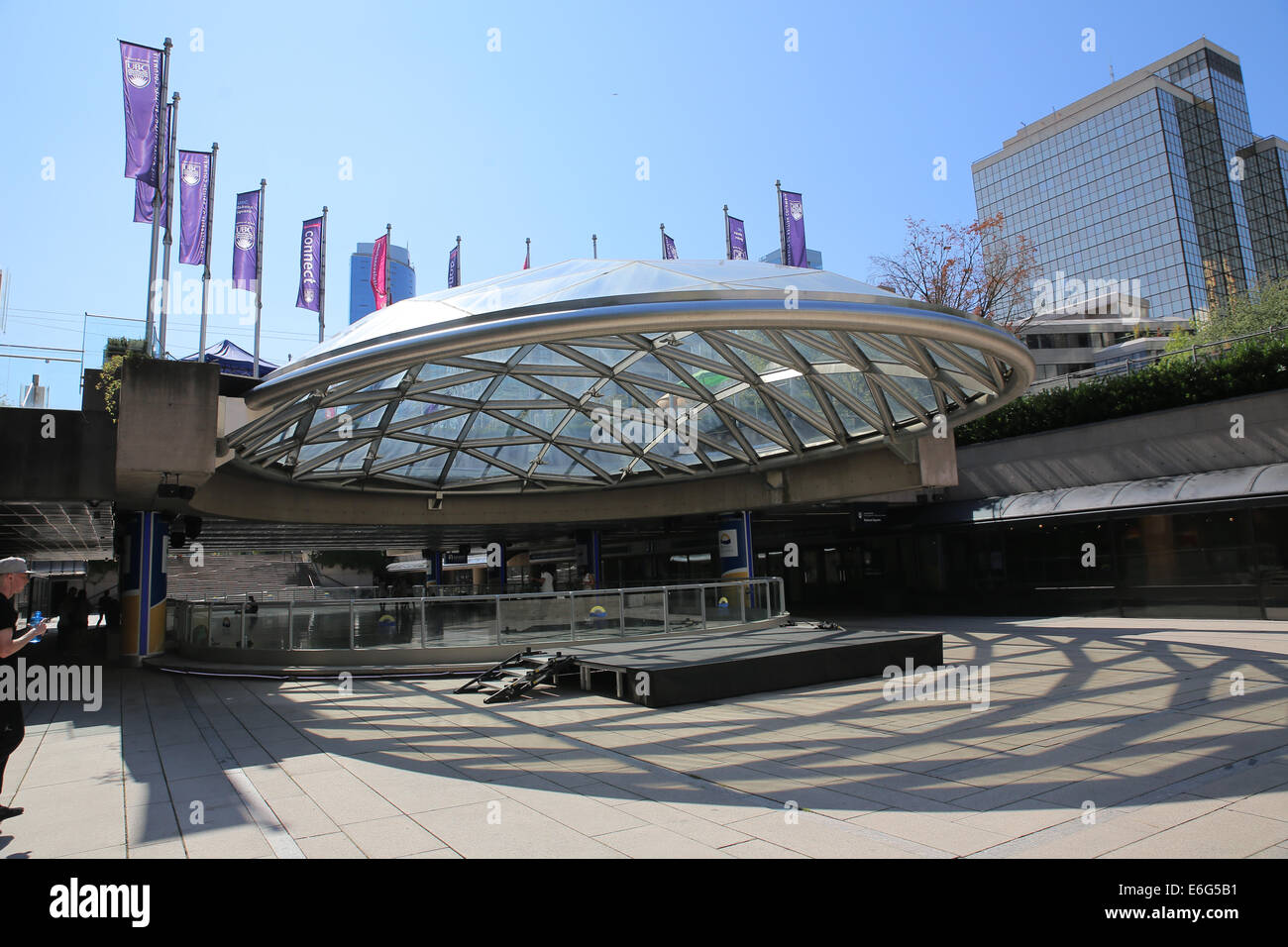 Robson Square, Vancouver summer Banque D'Images