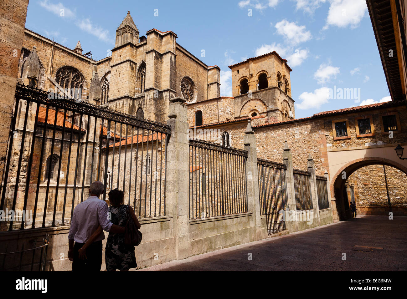 La Cathédrale de San Salvador. La ville d'Oviedo. La province des Asturies. L'Espagne. L'Europe Banque D'Images