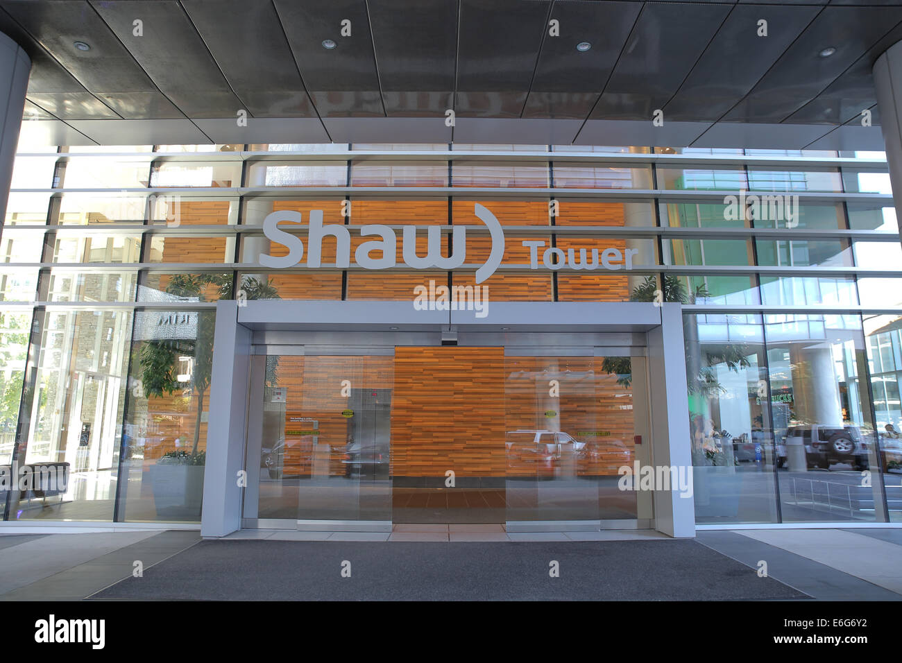 Entrée de la tour bureau Shaw Vancouver Banque D'Images