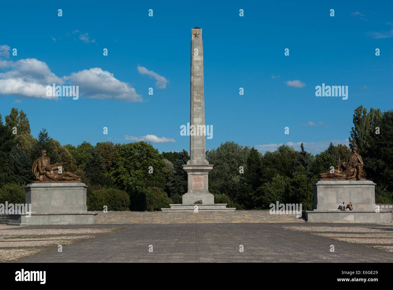 Le monument et le cimetière de l'Armée rouge, Varsovie, Pologne Banque D'Images