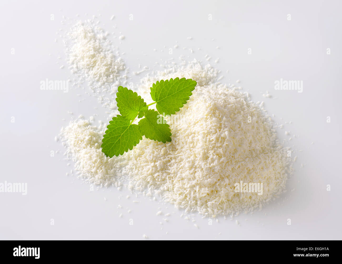 La viande séchée de coco non sucré, râpé Banque D'Images