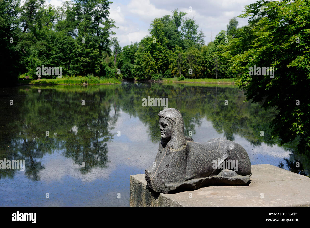 Jardin paysage accès près de Lowicz, Pologne, Europe Banque D'Images