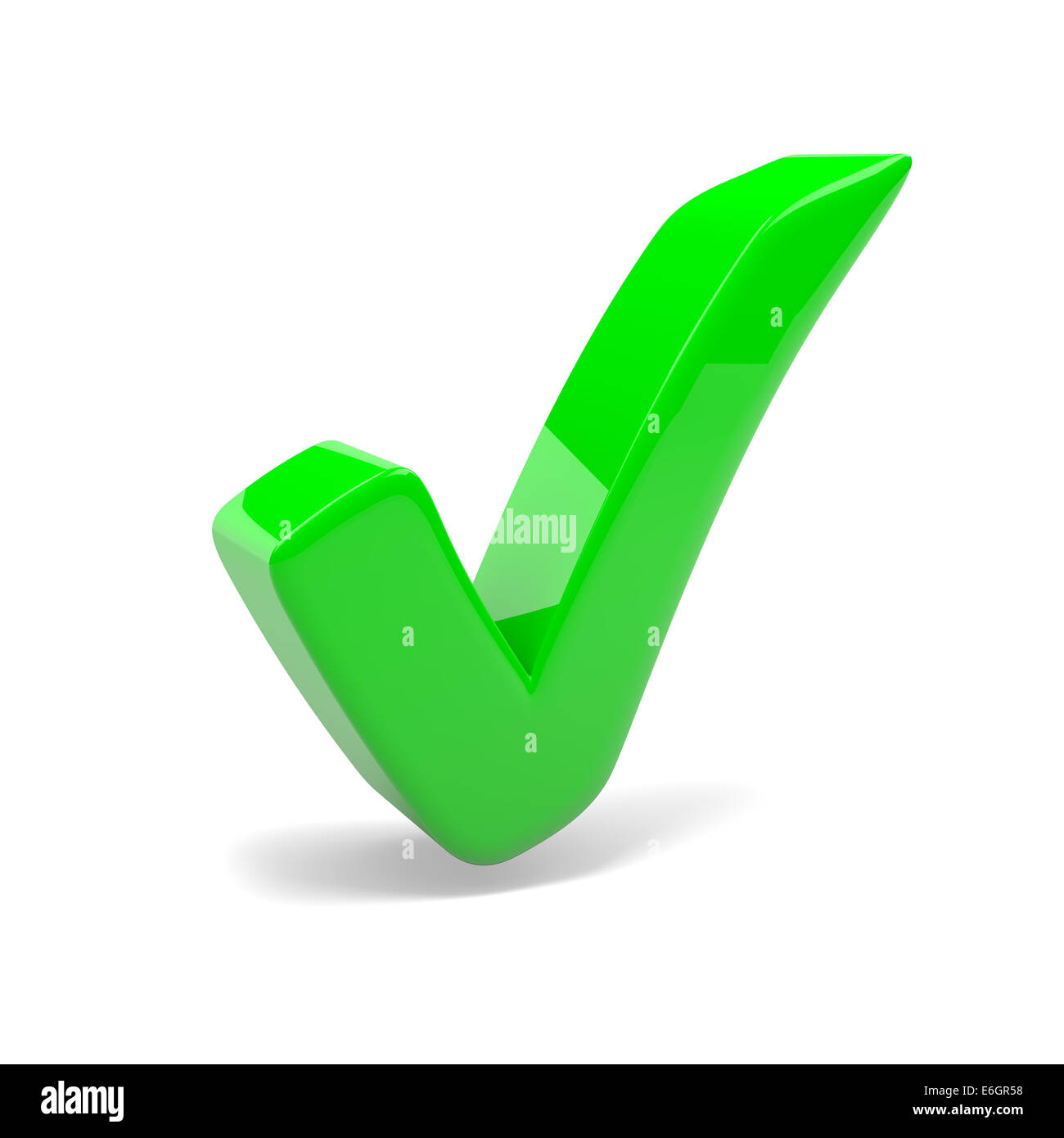 Coche verte sur fond blanc 3D Illustration Banque D'Images