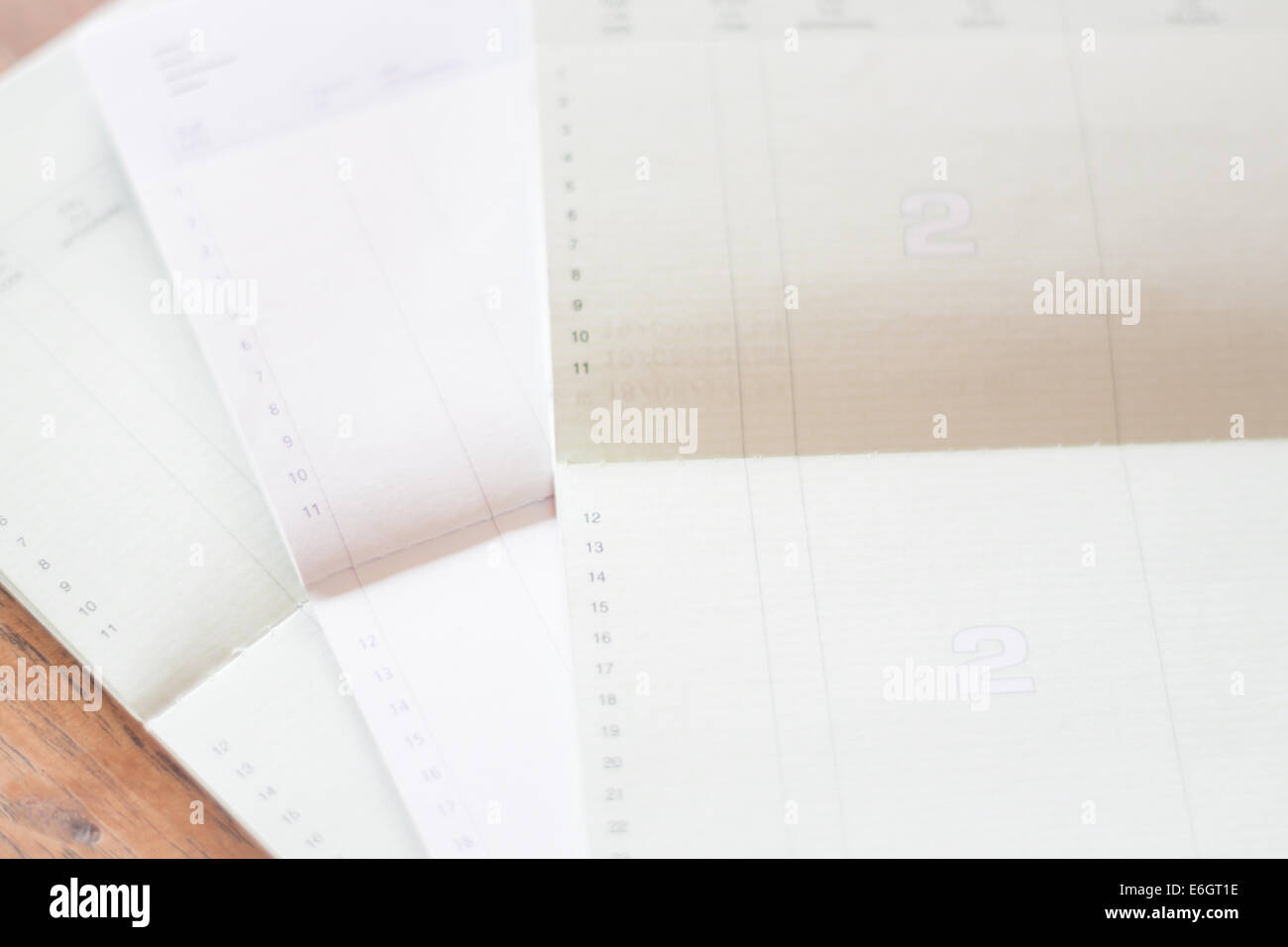 Trois des livrets de compte bancaire, stock photo Banque D'Images