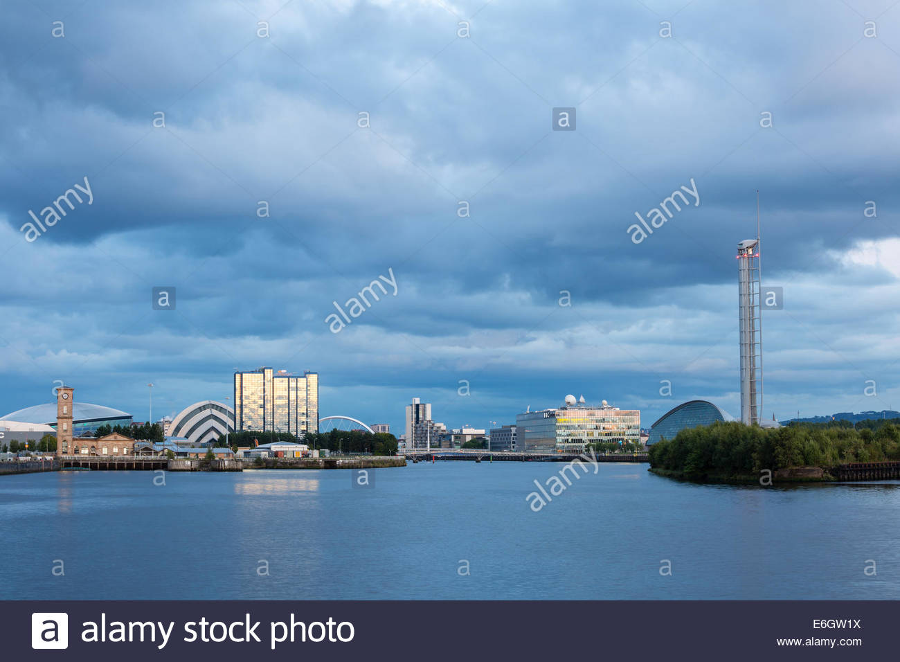 Les bâtiments de Clyde River, Glasgow, Écosse Banque D'Images