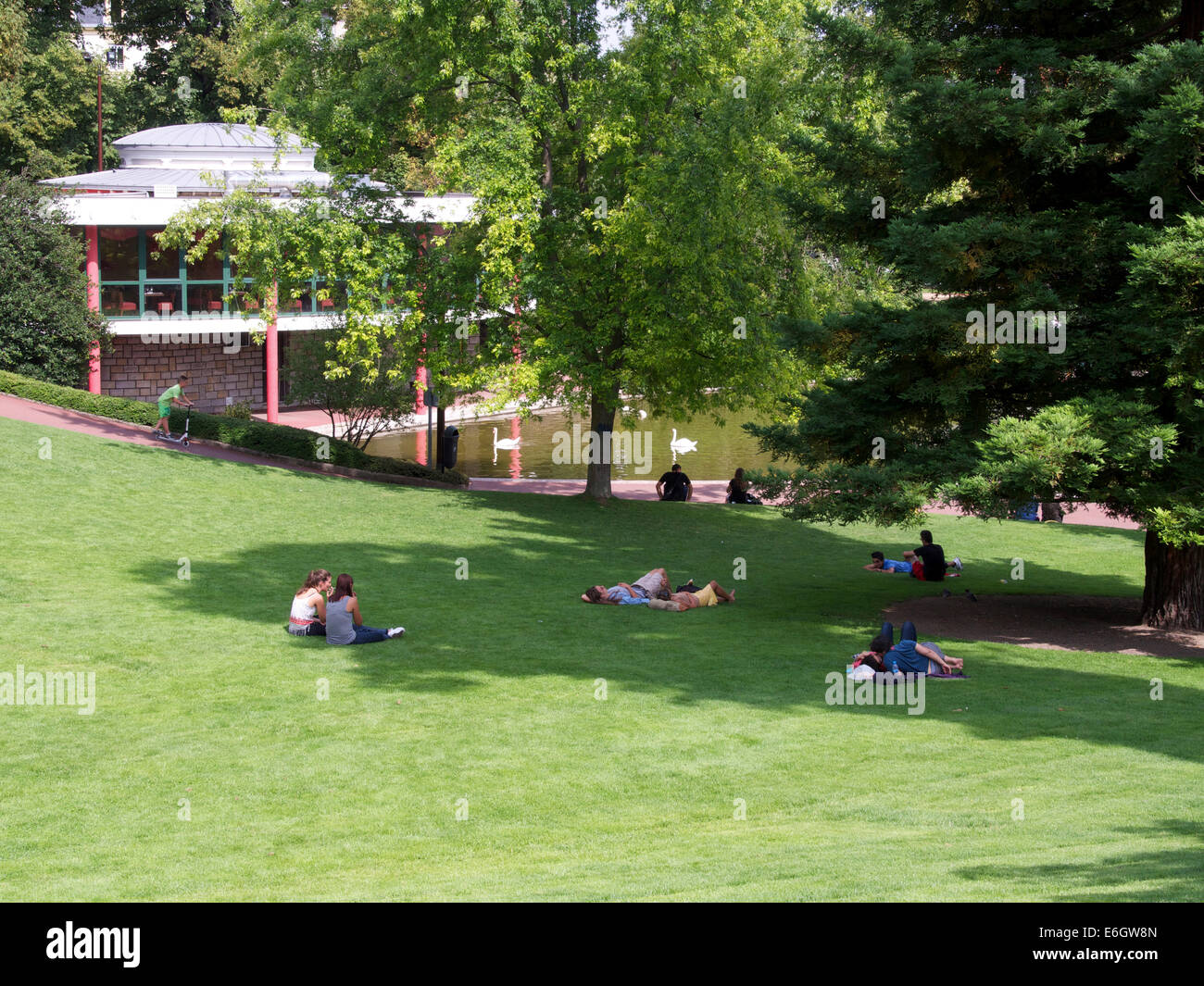 Garden park, Clermont Ferrand, Puy de Dome, Auvergne, France Banque D'Images